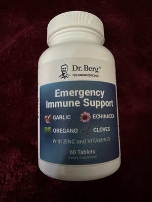 Dr. Berg Emergency Immune Support source label used in the packaging illustration