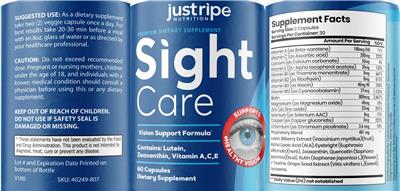 Just Ripe Nutrition Sight Care product packaging