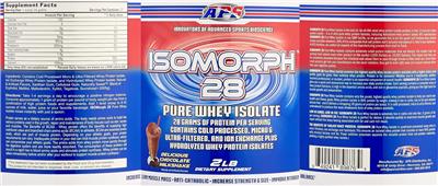 APS Isomorph 28 Delicious Chocolate Milkshake source label used in the packaging illustration