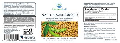 Nature's Lab Nattokinase 2000 FU product packaging