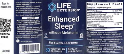 Life Extension Enhanced Sleep without Melatonin product packaging
