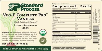SP Standard Process Veg-E Complete Pro Vanilla product packaging