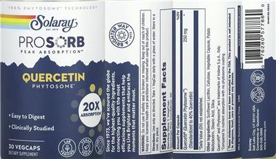 Solaray Quercetin Phytosome product packaging