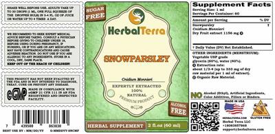 Herbal Terra Snowparsley Sugar Free Alcohol Free product packaging