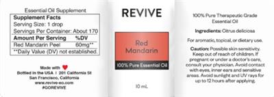 Revive Red Mandarin product packaging