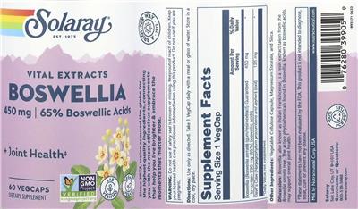 Solaray Boswellia 450 mg product packaging