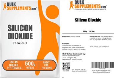 BulkSupplements.com Silicon Dioxide Powder product packaging