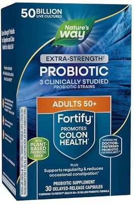 Nature's Way Fortify Adults 50+ Probiotic Extra Strength 50 Billion product packaging
