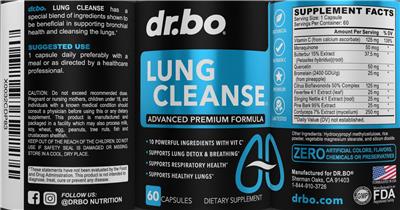 dr.bo Lung Cleanse source label used in the packaging illustration