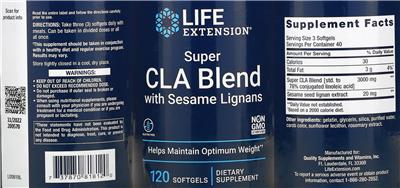 Life Extension Super CLA Blend product packaging