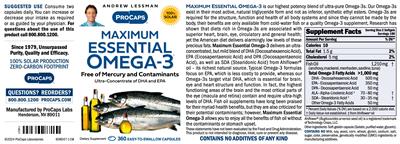 ProCaps Maximum Essential Omega-3 product packaging