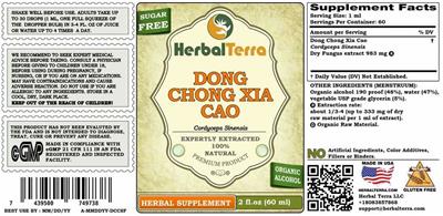 Herbal Terra Dong Chong Xia Cao product packaging