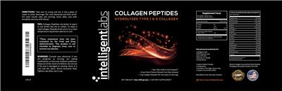 Intelligent Labs Collagen Peptides Unflavored source label used in the packaging illustration