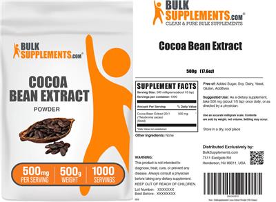BulkSupplements.com Cocoa Bean Extract product packaging