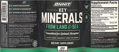 Onnit Key Minerals from Land & Sea source label used in the packaging illustration