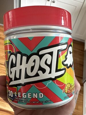 GHOST Legend Lemon Crush source label used in the packaging illustration