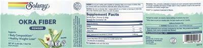 Solaray Okra Fiber Powder Unflavored product packaging