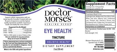 Doctor Morse's Healing Herbs Eye Health Tincture product packaging