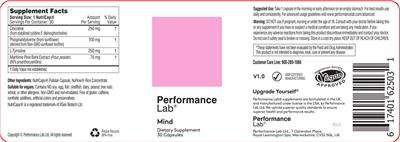 Performance Lab Mind source label used in the packaging illustration
