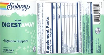 Solaray Super DigestAway product packaging