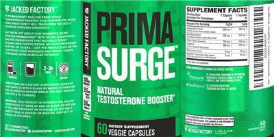 Jacked Factory Primasurge source label used in the packaging illustration