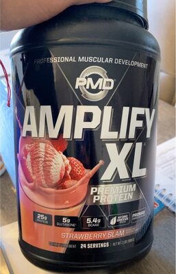 PMD Amplify XL Strawberry Slam source label used in the packaging illustration