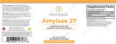 ProEnzol Amylase 27 source label used in the packaging illustration