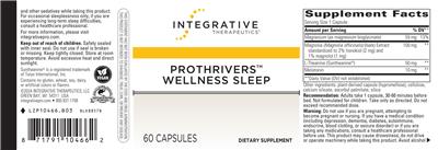 Integrative Therapeutics Prothrivers Wellness Sleep source label used in the packaging illustration