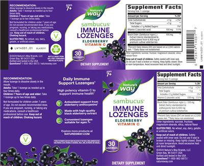 Nature's Way Sambucus Immune Lozenges product packaging