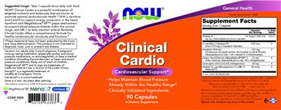 NOW Clinical Cardio source label used in the packaging illustration