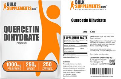 BulkSupplements.com Quercetin Dihydrate Powder 1000 mg product packaging
