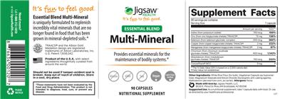 Jigsaw Health Essential Blend Multi Mineral product packaging
