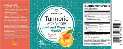 Swanson Turmeric with Ginger Peach source label used in the packaging illustration