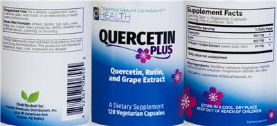 Health Products Distributors Quercetin Plus product packaging