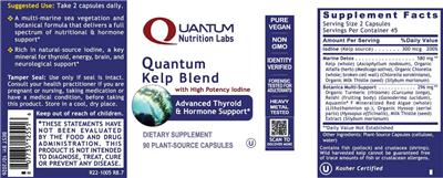 Quantum Nutrition Labs Quantum Kelp Blend source label used in the packaging illustration