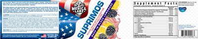 Merica Labz Suprimos Back In Black Lemonade source label used in the packaging illustration