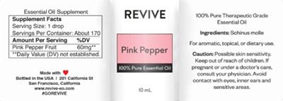 Revive Pink Pepper product packaging
