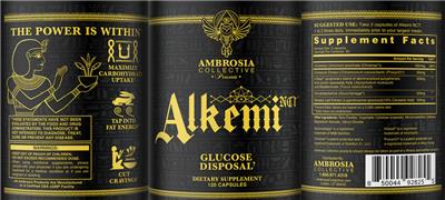 Ambrosia Collective Alkemi source label used in the packaging illustration