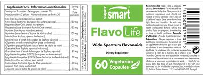 SuperSmart FlavoLife source label used in the packaging illustration