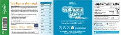 Jigsaw Health Collagen Boost Unflavored source label used in the packaging illustration