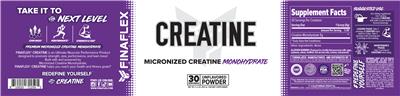 FINAFLEX Creatine Unflavored source label used in the packaging illustration