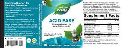Nature's Way Acid Ease source label used in the packaging illustration