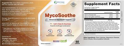 PhytAge Labs MycoSoothe source label used in the packaging illustration