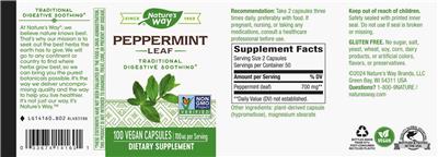 Nature's Way Peppermint Leaf 700 mg product packaging