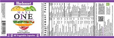 Bluebonnet Maxi One source label used in the packaging illustration