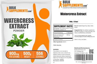 BulkSupplements.com Watercress Extract Powder 900 mg product packaging