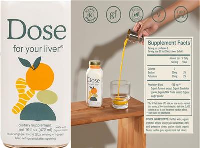 Dose Dose For Your Liver source label used in the packaging illustration