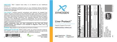 XYMOGEN Liver Protect source label used in the packaging illustration