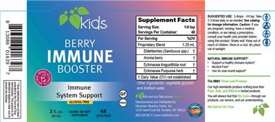 Mountain Meadow Kids Berry Immune Booster source label used in the packaging illustration