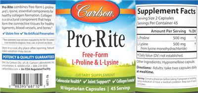 Carlson Pro-Rite source label used in the packaging illustration